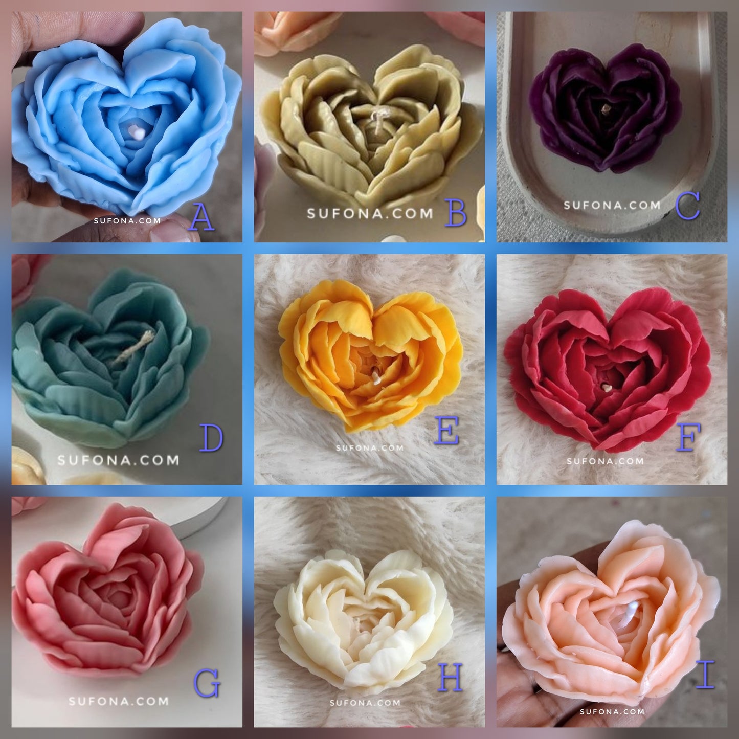 Petal Heart Candle β Luxurious Floral Design