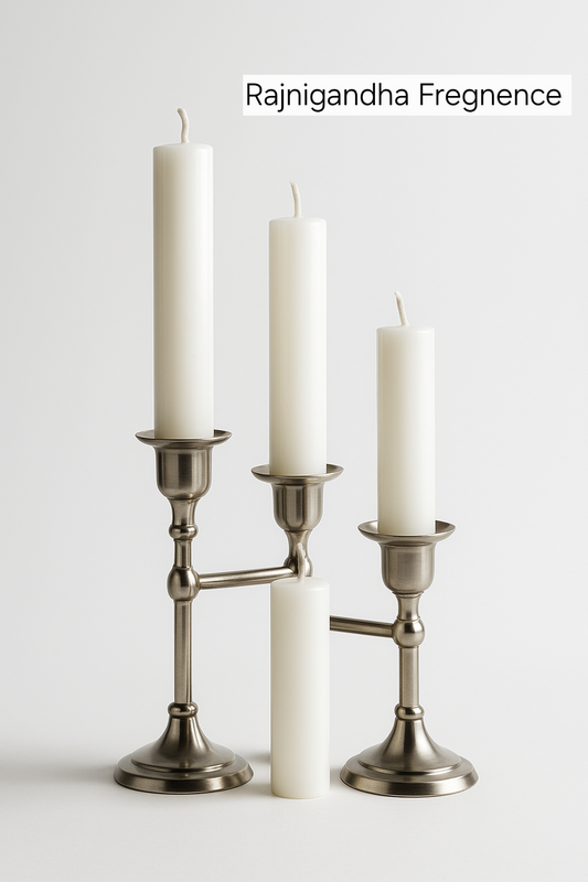 Highly fragrance pillar candles in 7 vibrant colors & scents – perfect for home decor, gifting, and relaxation.