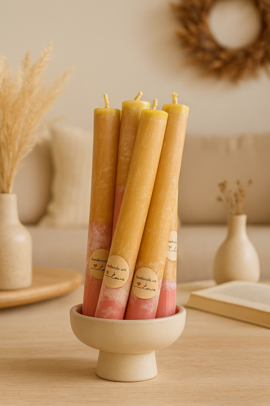Ombre Taper Candles – Set of 6 - Handmade Decorative Gradient Candles